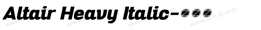 Altair Heavy Italic字体转换